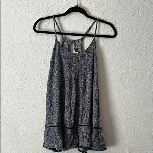 Floral Black and Blue Women's Mini Dress